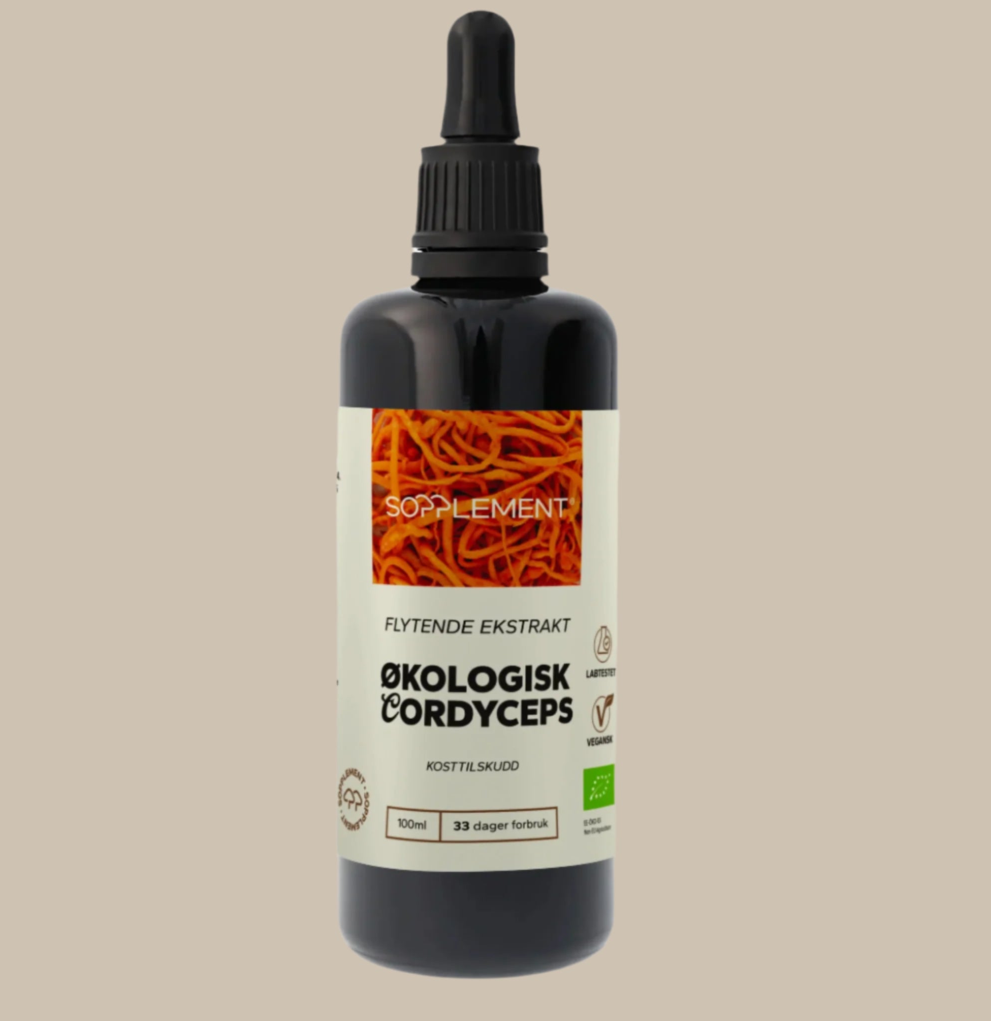 Økologisk Cordyceps flytende ekstrakt 100 ml fra Sopplement