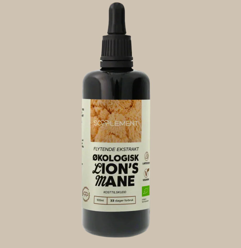 Økologisk Lion’s Mane flytende ekstrakt 100 ml fra Sopplement